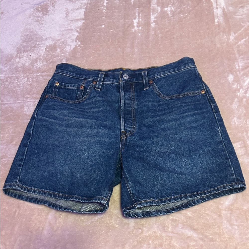 Levi's Dark Blue Jean Shorts for Women